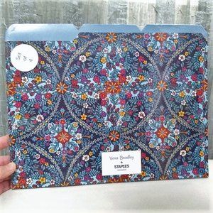 SOLD OUT! Vera Bradley Kaleidoscope Navy File Folders NWT